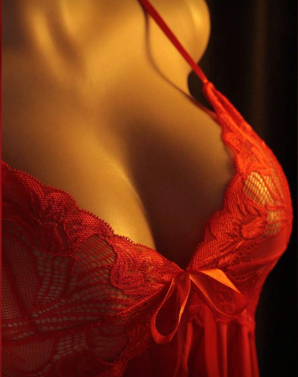 Babydoll rojo abierto