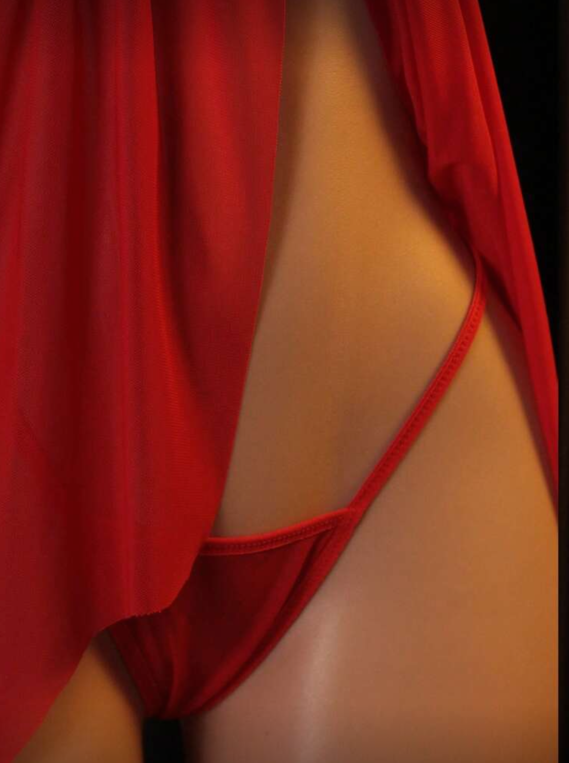 Babydoll rojo abierto